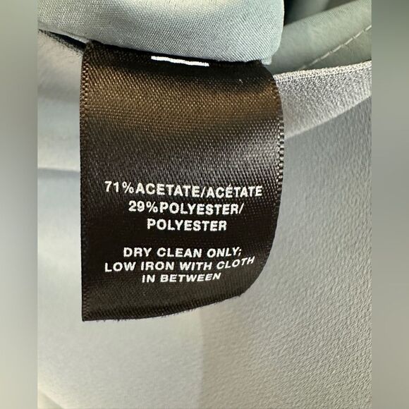 Lafayette 148 Elegant Blue V-Neck Dress with Tie Sleeves Size M - Picture 8 of 10